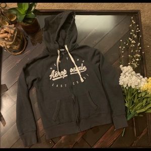 Aeropostale Gray Zip Up Hoodie